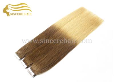 China Hot Selling 24 Inch Ombre Blonde Double Drawn Seamless Tape In Remy Human Hair Extensions for sale for sale