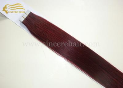 China 22 Inch Remy Double Drawn Tape In Hair Extensions - 55 CM #99J Seamless Tape Hair Extension 2.5 G X 20 PCS for sale for sale