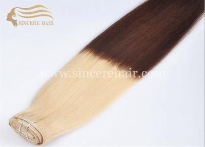 China 65 CM Long Ombre Clip In Hair Extensions, 26 Inch 8 Pieces Clip On Ombre Blonde Remy Human Hair Extension For Sale for sale