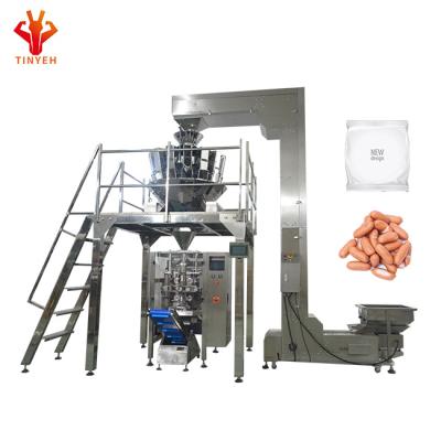 China High Efficiency Multihead Weighing Meat Packing Sausage Seafood Packing Machine for sale