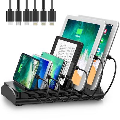 China Mobile Phone High Performance Black 6 Usb Mobile Phone Usb Charger Multiple Station for sale