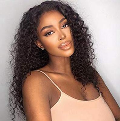 China Hot Water Wave Tiktok 13x4 Lace Front Wigs Human Hair Water Curly Wigs For Women Wet And Wavy Brazilian Virgin Lace Frontal Wigs for sale