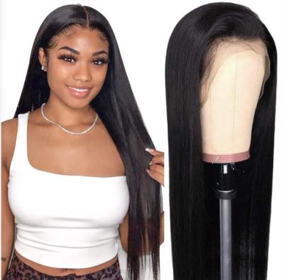 China Peruvian Natural Lace Front Wigs Brazilian Human Hair Hair 12A Silky Straight 13X4 Straight Frontal Wig For Black Women for sale