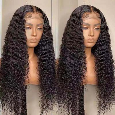 China CoolBella Hot Kinky Curly 13X4 Lace Frontal Wig Indian Kinky Curly Wig Pre Plucked Lace Front Human Hair Wigs In Stock for sale