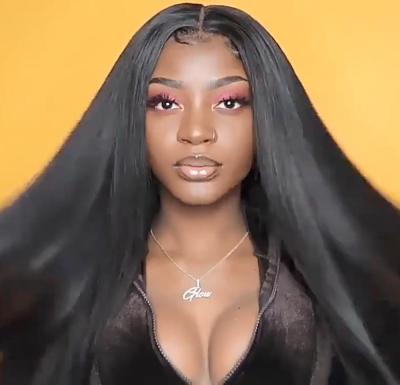 China Real 100% Virgin Hair 30 Inches 13X4 HD Lace Frontal Invisible Transparent Lace Frontal Wig Real HD Human Hair Frontal Wigs Lace Closure Wigs for sale