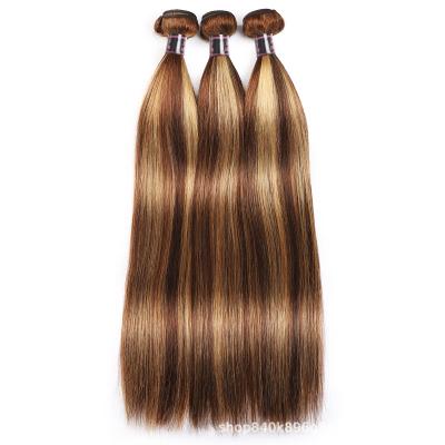 China 100% Virgin Hair 12a TP4/27 Brazilian Straight Piano Color Straight Wave Bundle, Body Wave Bundles, Raw Real Mink Brazilian Hair Vendor for sale