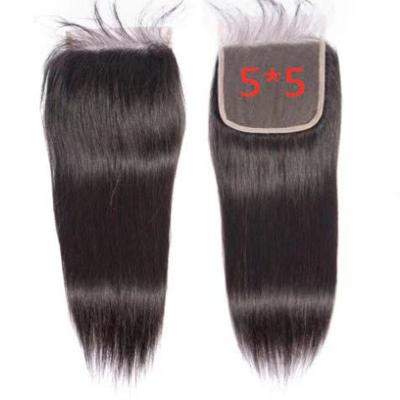 China 2021 Best Selling Hd Hair Lace Frontal Closure Good Transparent Hair 5X5 Lace Frontal Closure Silky Straight Wave Hair 5X5 for sale