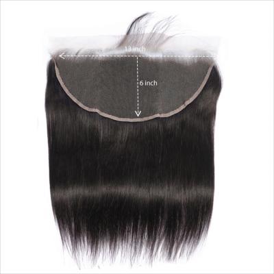 China 100% Real Virgin Human Hair High Quality Body Wave Frontal Human Hair Closure Headband Transparent Lace Straight 13x6 4x4 5x5 6x6 7x7 for sale