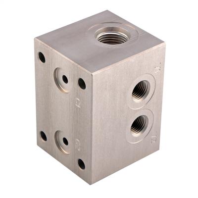 China Aluminum Hydraulic Manifold Threaded Cartridge Valve Manifold CNC Machining Services for sale