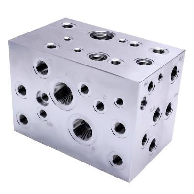 China Hydraulic valve aluminum steel threaded cartridge valve hydraulic manifold block CNC processing customization service for sale