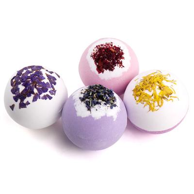 China Dry flower Bath bombs with Organic Ingredient bath bomb Handmade Face Bath Body Soap Bar for sale