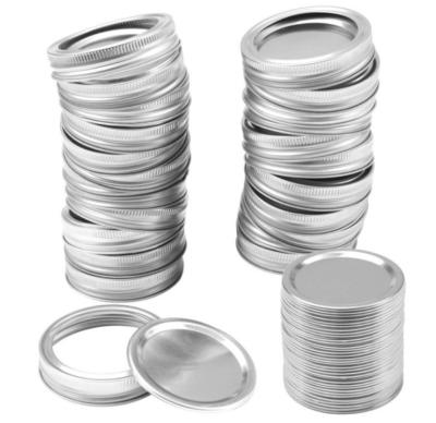 China Non Spill Regular Type Cheap Silver Factory Metal Slot Flat Canning Lids 70 Mm 2.8 Inch Mason Jar Caps For Sale for sale