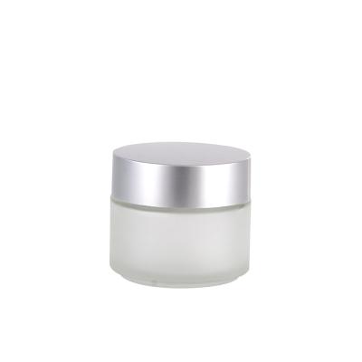 China Wholesale Cosmetic 5g 10g 15g 20g 30g 50g 100g Frosted Clear Glass Cosmetic Cream Jar for sale