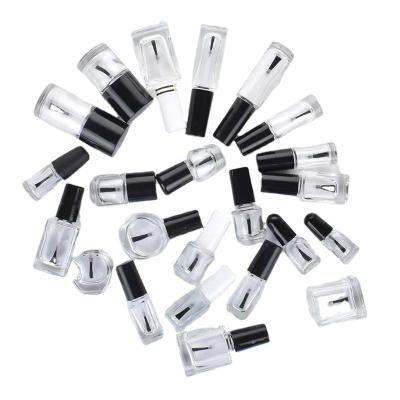 China 10Ml 12Ml 15Ml Cosmetic Custom Unique Clear Empty Nail Polish Bottle With Cap for sale