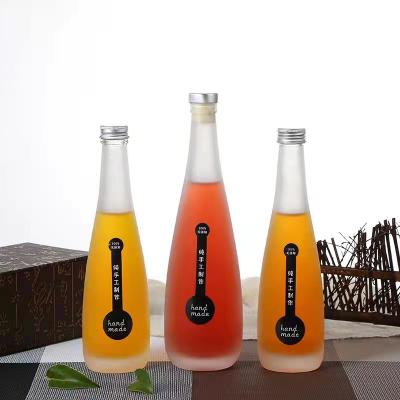 China Custom 330ml 500ml Wine Sized Liquor Glass Ice Wine Bottle Vodka Bottle Fruit Wine Bottle With Cork Top for sale