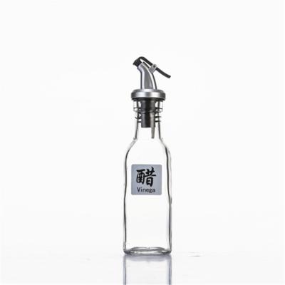 China High Qiality Glass Oil Can Bottle Household Kitchen Leak-proof Transparent Seasoning Seasoning Bottle for sale