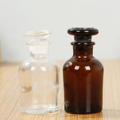 China Chemical Wide Mouth Transparent Glass Bottle 500ml Reagent Bottle Medical Clear Bottles for sale