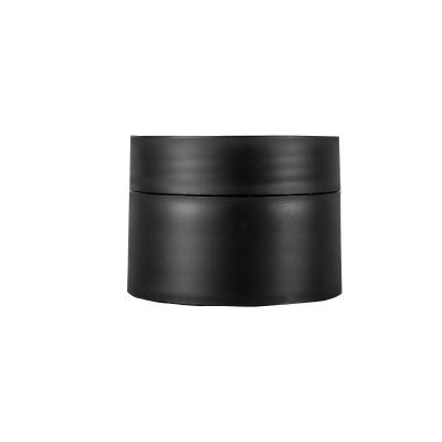 China Other Best Price Cosmetic Cylindrical Cream Jar Top Quality 50g Plastic Cream Bottle Black Cap for sale