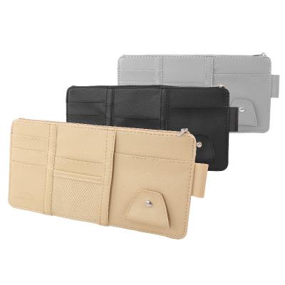 China Brief & Simple color car zipper card bag car sun visor molle organizer universal customizable car sun visor organizer with zipper for sale