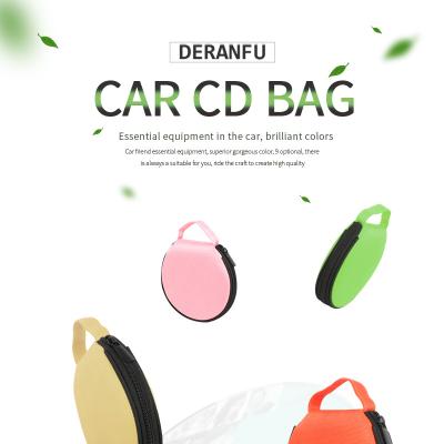 China Simple color without the pattern large capacity CD storage clip Oxford cloth home CD bag car CD storage bag for sale