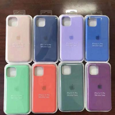 China Hot Selling Rubber Waterproof Silicone Phone Case For Iphone 13 pro 12 11 Xsmax Shockproof With Logo Liquid Silicon Phone Cases for sale