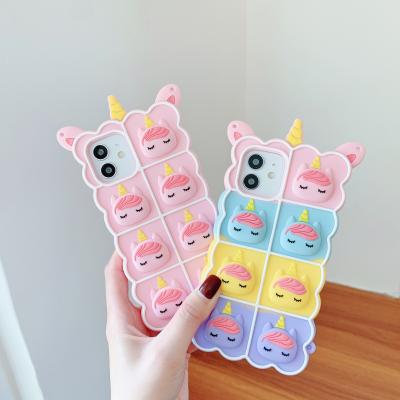 China Cute Shockproof Silicone Unicorn Funny Fashion Phone Case Wiggle Person Toys Cell Phone Case For iphone 13 12 11 pro x Xr max for sale