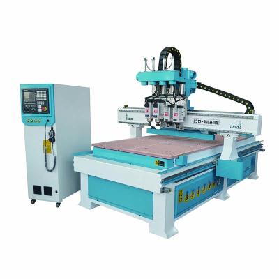 China Hotels CNC Router 4 Axis Vacuum Table Machine Air Cylinder Woodworking 1325 For Furniture Making for sale