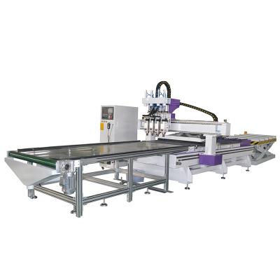 China Hotels Automatic CNC Router Wood Machine Production Line Automatic Vacuum Table Tool Change for sale