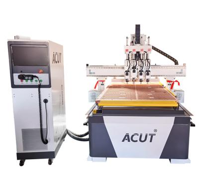 China 1325 MDF ACRYLIC ALUMINUM WOOD CNC Router 1331 2125 2226 4 Head CNC Router Pneumatic Positioning Machine for sale