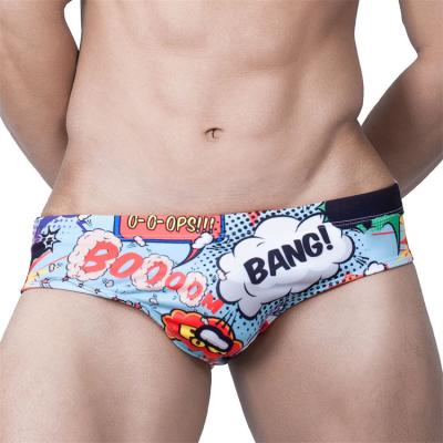 China Antibacterial Print Swimwear Letter Print Micro Swimwear Men Women Micro Quick Dry Bath Briefs Beach Wear for sale