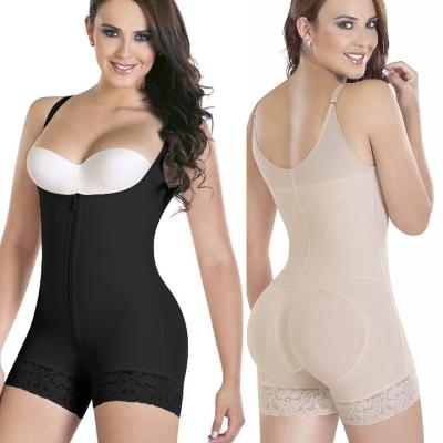 China Solid Slimming Body Shapers Forehead Body Shaper Fajas Custom Service Antibacterial Zipper Drop Ship for sale