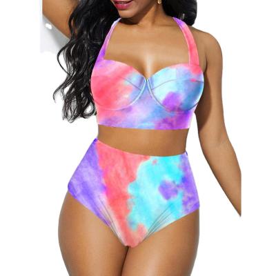 China QUICK DRY Underwire Lift Up Girls Swimwear Xxxx Luxury Bikini Women Swimsuit High Waist Plus Size Swimwear 5XL for sale