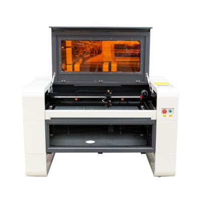 China deep marking 9060 6040 1080 co2 fabric laser cutting machines and engraving machines for wood label with ruida 6442 6445 for sale