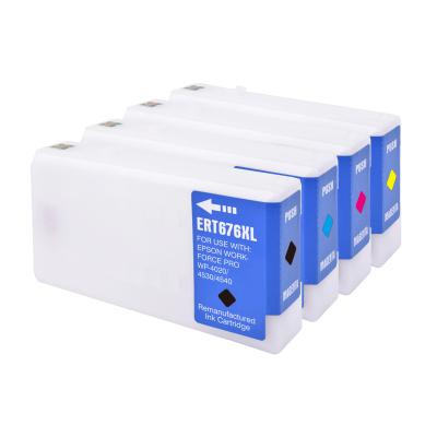 China Re-Manufactured Wholesale Business Ink Cartridge Inkjet T676 T676XL For Epson WorkForce Pro WP-4010/4020/4023/4090/4520/4530/4533/4540/4590 for sale