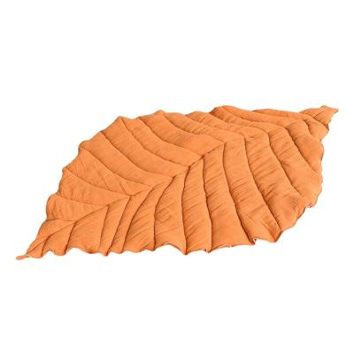 China Washable Pure Color Leaf Creative Cushion Baby Room Decoration Kids Climbing Mat for sale