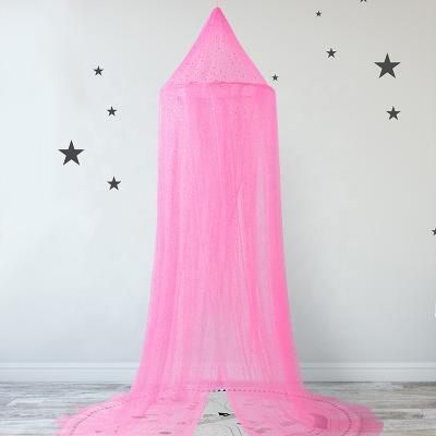 China Classic Popular Folded Dome Star Hanging Mosquito Net For Kids Room Decor for sale