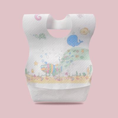 China Cute Disposable Cartoon Pattern Waterproof Comfortable Disposable Baby Bandana Paper Bibs for sale