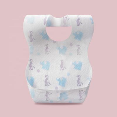 China Disposable High Quality Portable Waterproof Disposable Baby Feeding Bib For Protect Clothes for sale