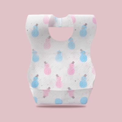 China OEM ODM Baby Bib Disposable Eco Friendly Single Use With Pocket Manufacturer for sale