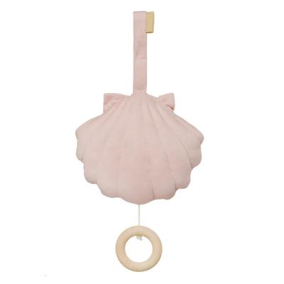 China Modern Multifunctional Cute Hanging Pink Shell Small Plush Baby Crib Decoration Toy for sale