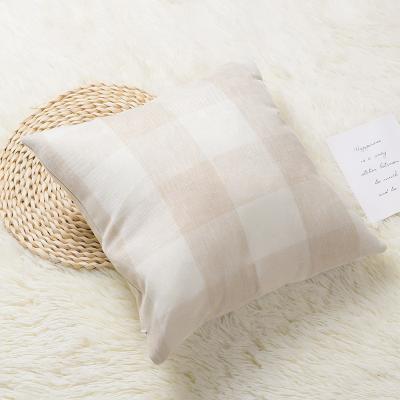 China PORTABLE Widely Used Plaid Square Pillow 40x40cm For Home Decor Car Bed Sofa for sale