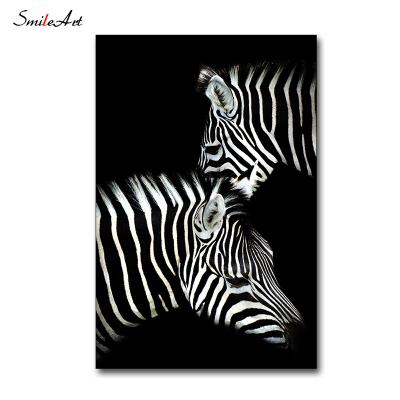 China Black And White Style Animal Paintings Bedroom Canvas Wall Art Eco - Friendly for sale