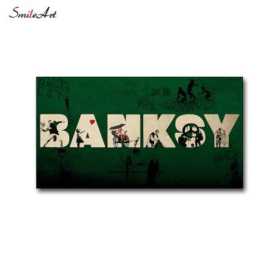 China Eco-friendly Graffiti Paintings Banksy Fashion Wall Art Canvas Art For Home Large Size Wall Decoration for sale