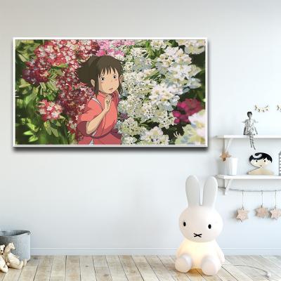 China Fashion Vivid Eco-friendly Cartoon Away Framed Minimalist Wall Art Canvas For Bedroom Decor Paintings Print Wall Art for sale