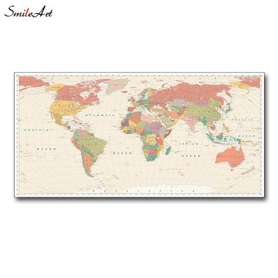 China Eco-friendly Paintings Home Paintings Minimalist World Map Wall Art for sale