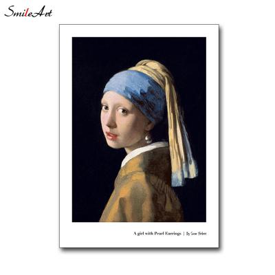 China Eco-Friendly Girl With A Pearl Earring The Other Paintings Wall Art Print Framed Art For Hotel Wall Decor Custom Project for sale