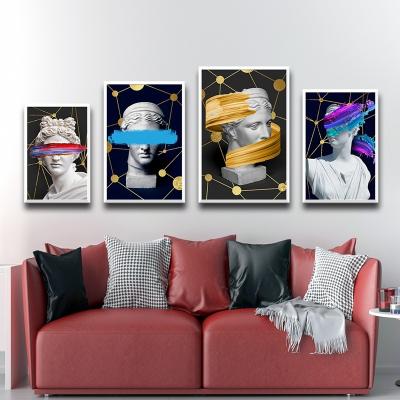 China Eco-friendly Art Canvas Print Custom Canvas Sculpture Portrait Paintings Wall Art For Living Room for sale