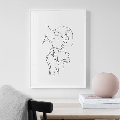 China Eco-Friendly Line Drawing Lover Other Paintings Canvas Art Decor Wall Art Decor Wall Paintings for sale