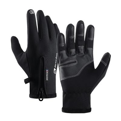 China Unisex Custom Logo Winter Cycling Full Finger Warm Touch Screen Winter Thermal Gloves Gloves for sale