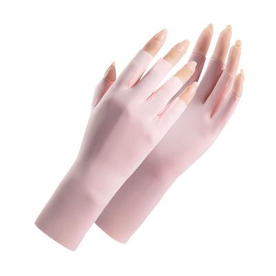 China New Nylon Anti-ultraviolet UV Glove For Gel Nail Lamp Glove With UV Protection For Nail Protection Manicure UV Gloves for sale